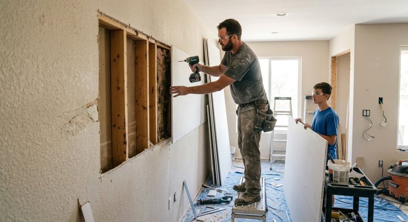 Garage Drywall Replacement in Kansas City, KS